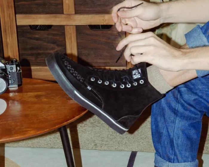 TUK Shoes Sneakers Women Black Suede 8Eye Sneaker Boot