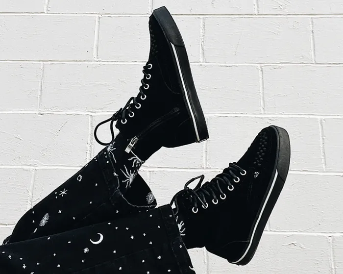 TUK Shoes Sneakers Women Black Suede 8Eye Sneaker Boot