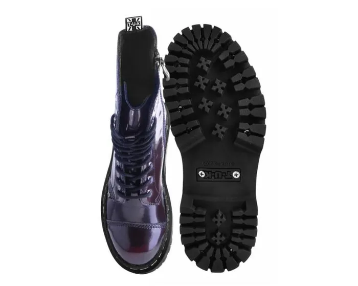 TUK Shoes Vegan Men Burgundy RubOff 10Eye Double Decker Boot TUK Shoes Vegan Men Burgundy RubOff 10Eye Double Decker Boot