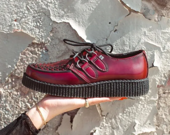 TUK Shoes Vegan Men Burgundy RubOff TUKskin Viva Low Creeper TUK Shoes Vegan Men Burgundy RubOff TUKskin Viva Low Creeper