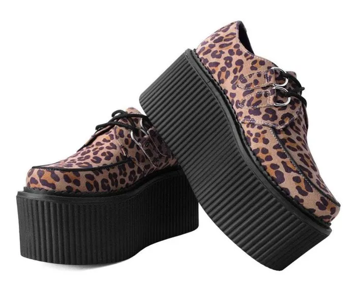 TUK Shoes Vegan Men Leopard Fabric Classic Stratocreeper TUK Shoes Vegan Men Leopard Fabric Classic Stratocreeper