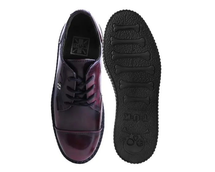 TUK Shoes Vegan Women Burgundy TUKskin Toe Cap Viva Low Creeper TUK Shoes Vegan Women Burgundy TUKskin Toe Cap Viva Low Creeper