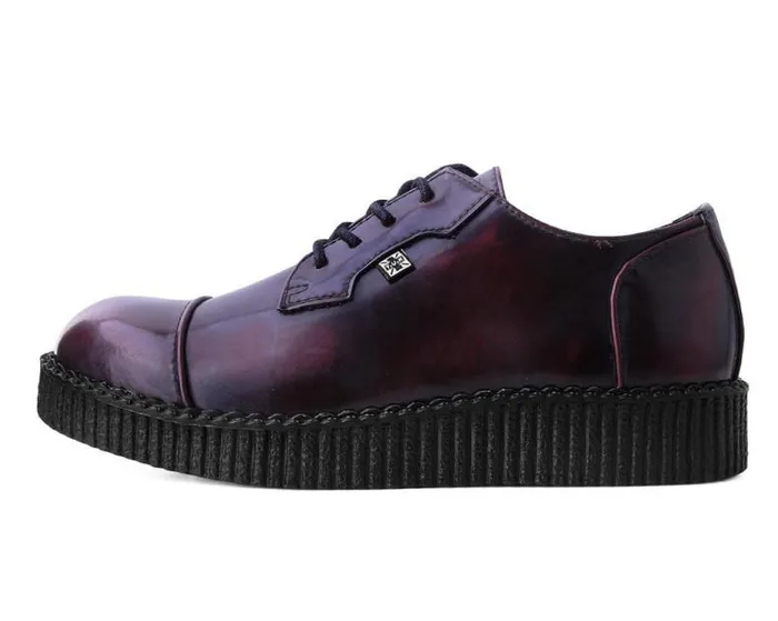TUK Shoes Vegan Women Burgundy TUKskin Toe Cap Viva Low Creeper TUK Shoes Vegan Women Burgundy TUKskin Toe Cap Viva Low Creeper