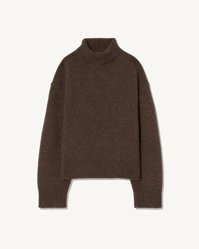 TABITHA CASHMERE SWEATER Redwood Melange Women Nili Lotan Knits and Sweaters