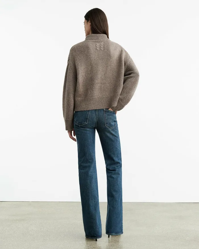 TABITHA CASHMERE SWEATER Redwood Melange Women Nili Lotan Knits and Sweaters