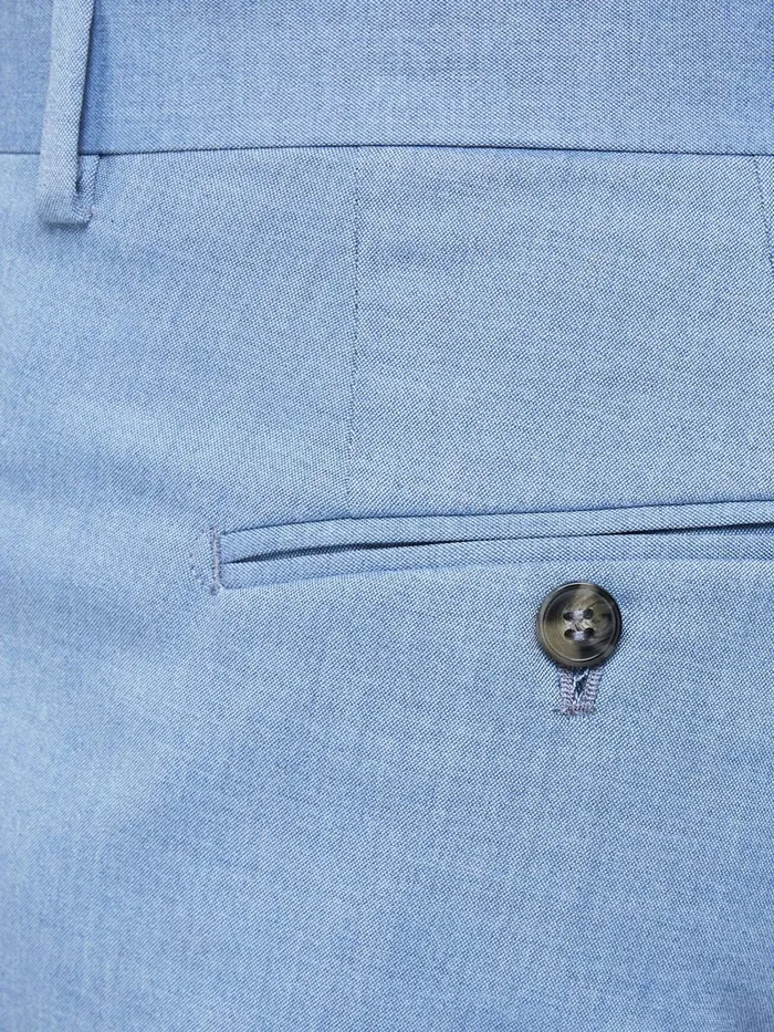 Tailoring JACK and JONES Mens SUPER SLIM FIT SUIT TROUSERS Blue Chambray Blue