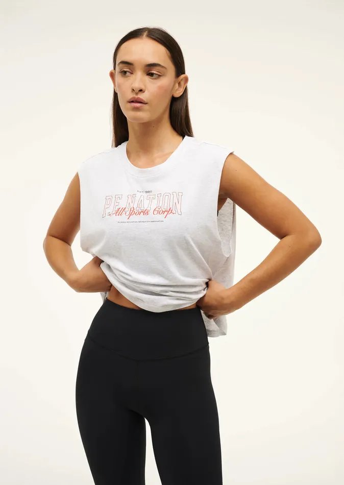 Tanks Women PE Nation FULL OUT TANK IN GREY MARLE