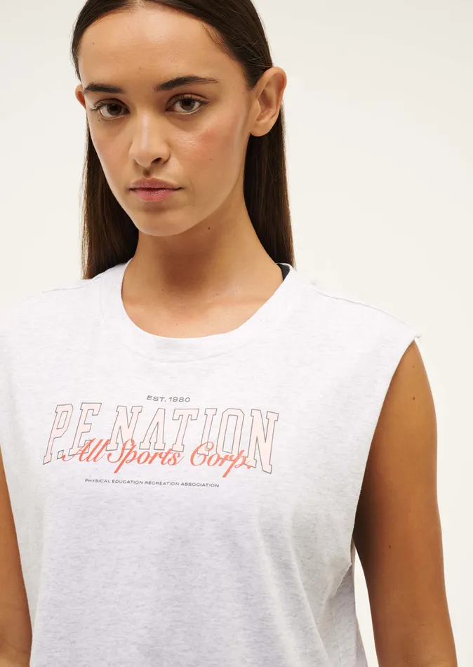 Tanks Women PE Nation FULL OUT TANK IN GREY MARLE