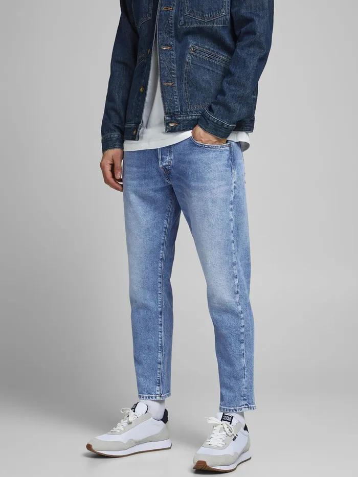 Tapered Jeans JACK and JONES Mens FRANK LEEN CJ 529 TAPERED FIT JEANS Blue Blue Denim Tapered Jeans JACK and JONES Mens FRANK LEEN CJ 529 TAPERED FIT JEANS Blue Blue Denim