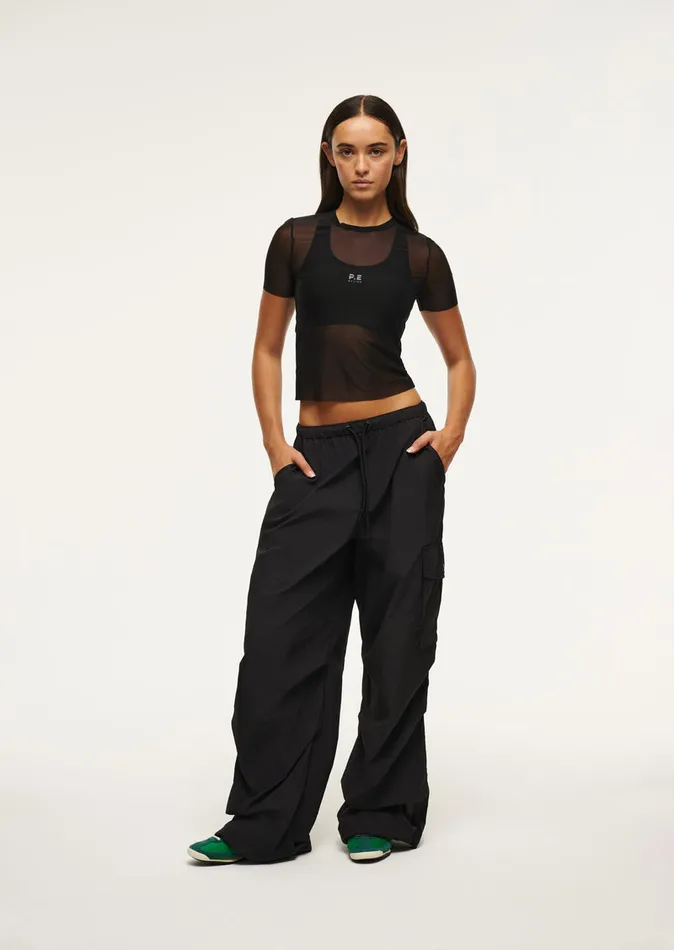 Tees DISCOVERY MESH TEE IN BLACK 8211 PE Nation Women