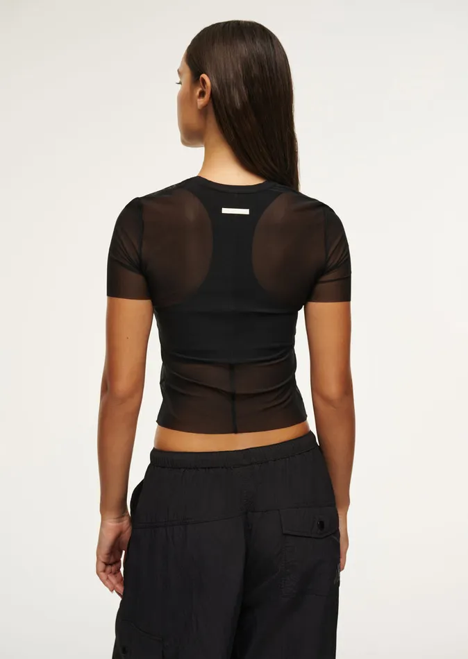 Tees DISCOVERY MESH TEE IN BLACK 8211 PE Nation Women