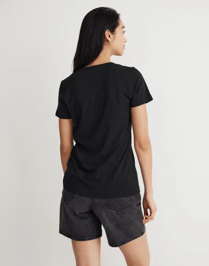 Tees Women Madewell Whisper Cotton VNeck Tee True Black