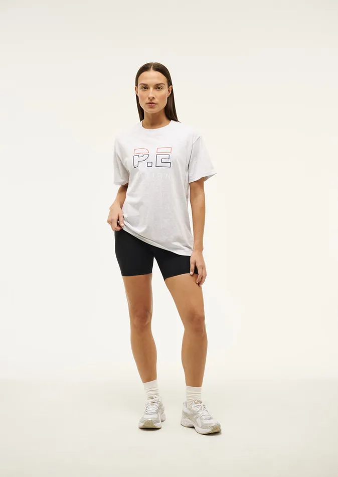 Tees Women PE Nation HEADS UP TEE IN GREY MARLE