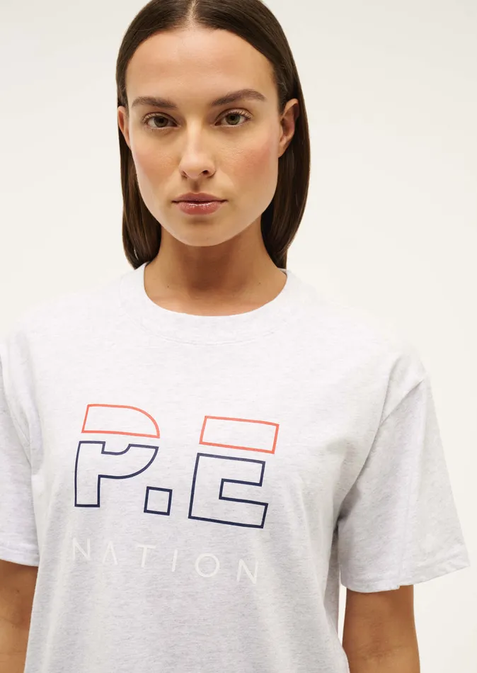 Tees Women PE Nation HEADS UP TEE IN GREY MARLE