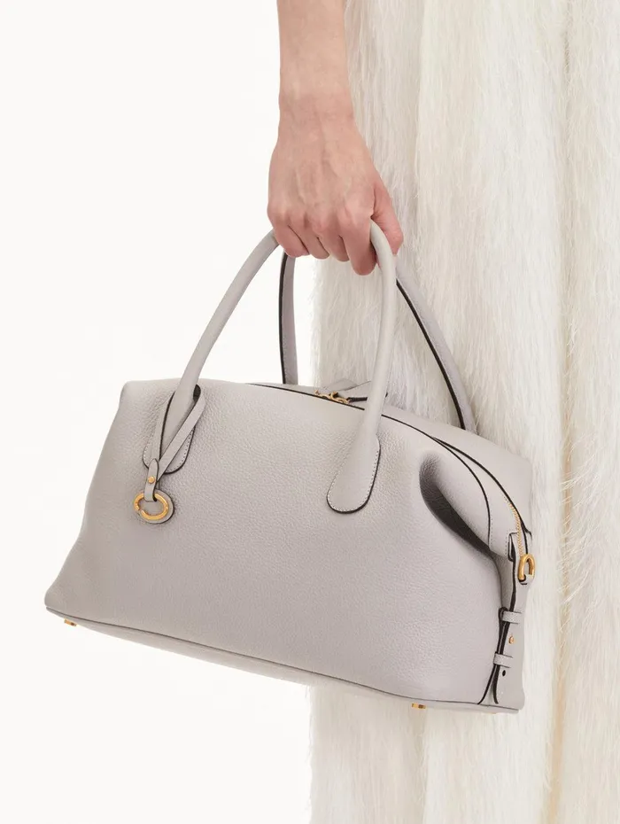 The Dahlia Grigio Perla Women Oscar De La Renta Signature Handbags The Dahlia Grigio Perla Women Oscar De La Renta Signature Handbags