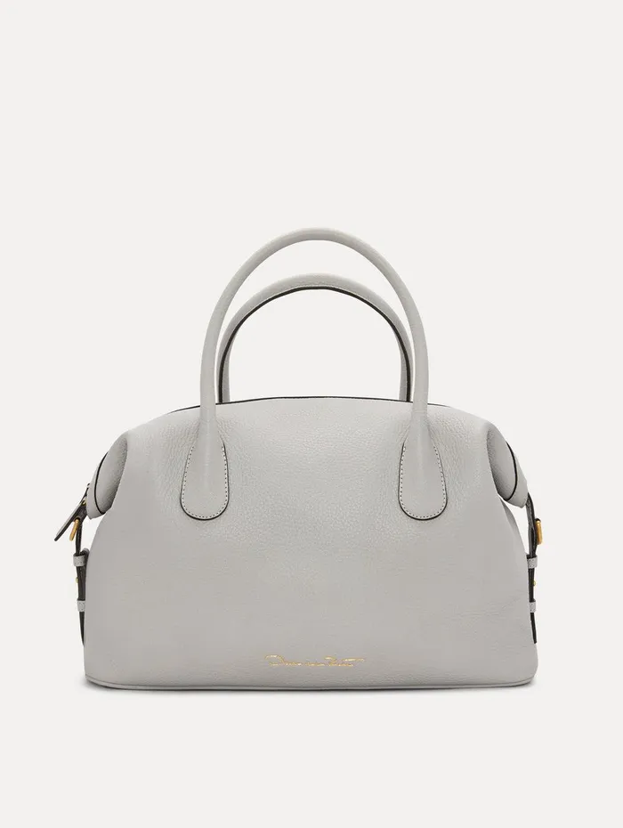 The Dahlia Grigio Perla Women Oscar De La Renta Signature Handbags The Dahlia Grigio Perla Women Oscar De La Renta Signature Handbags