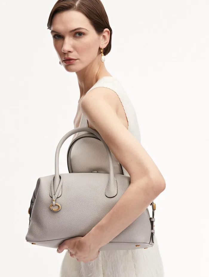 The Dahlia Grigio Perla Women Oscar De La Renta Signature Handbags The Dahlia Grigio Perla Women Oscar De La Renta Signature Handbags