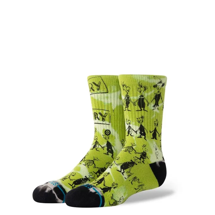 The Grinch X Stance Down In Whovile Crew Socks Green Kids Stance Kids