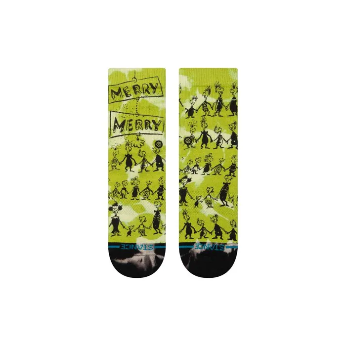 The Grinch X Stance Down In Whovile Crew Socks Green Kids Stance Kids
