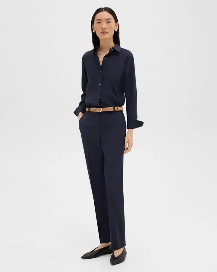 Theory Classic Oblong Belt In Leather New Camel Women Belts Theory Classic Oblong Belt In Leather New Camel Women Belts