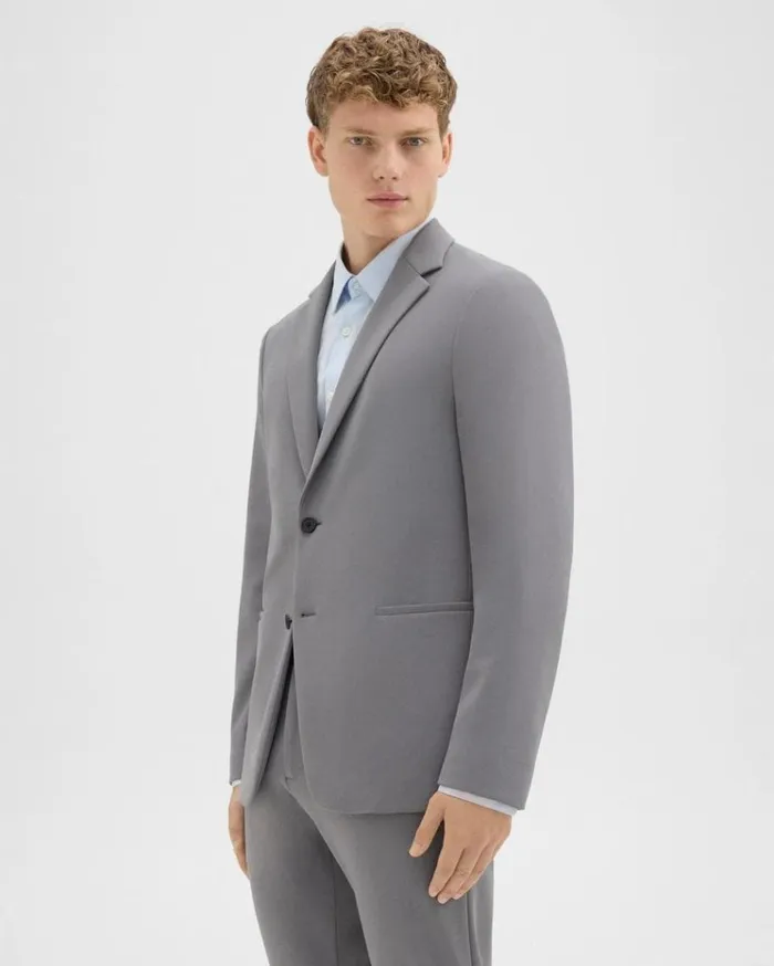 Theory Clinton Blazer In Precision Ponte Stone Men Blazers Jackets Theory Clinton Blazer In Precision Ponte Stone Men Blazers Jackets