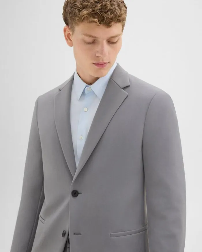 Theory Clinton Blazer In Precision Ponte Stone Men Blazers Jackets Theory Clinton Blazer In Precision Ponte Stone Men Blazers Jackets
