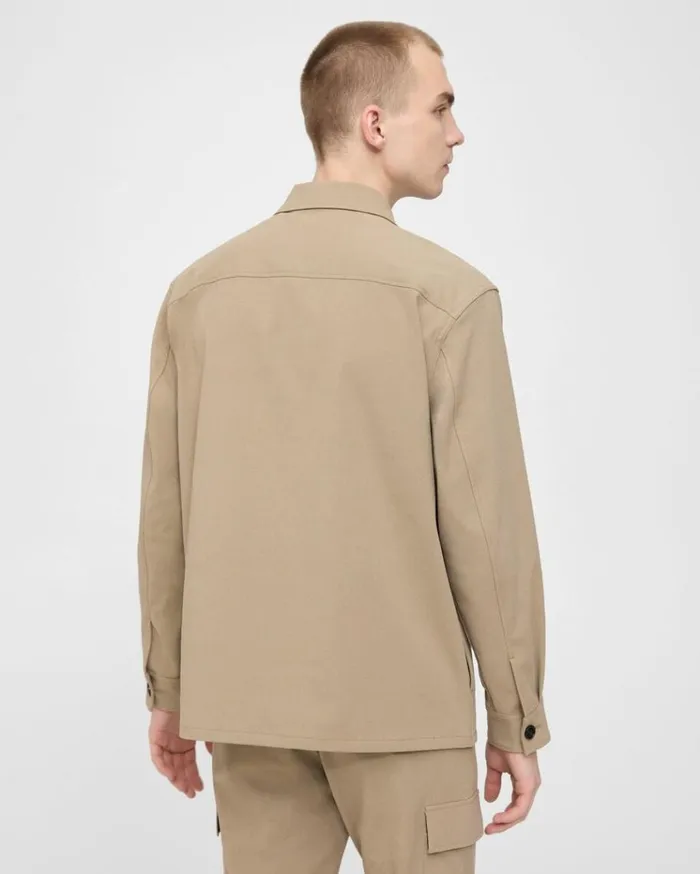 Theory Clyfford Shirt Jacket In Neoteric Twill Bark Men Blazers Jackets Theory Clyfford Shirt Jacket In Neoteric Twill Bark Men Blazers Jackets