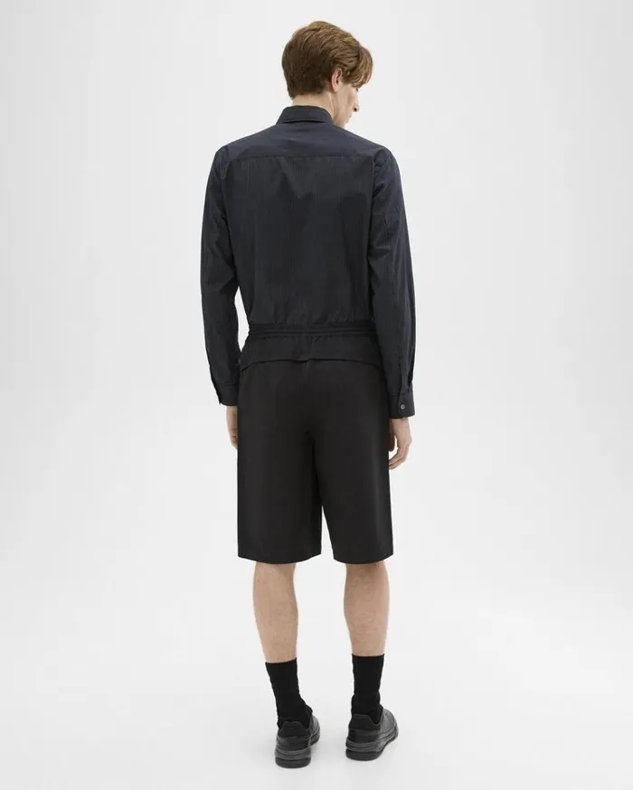 Theory CottonBlend PullOn Short Black Men Shorts