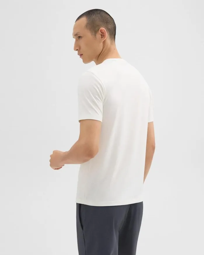 Theory Dorian Tee In Active Knit White Men TShirts Polos Theory Dorian Tee In Active Knit White Men TShirts Polos