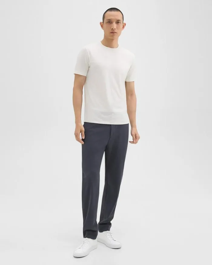 Theory Dorian Tee In Active Knit White Men TShirts Polos Theory Dorian Tee In Active Knit White Men TShirts Polos