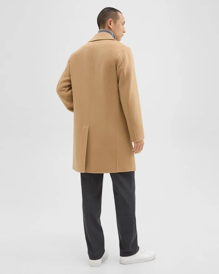 Theory DoubleBreasted Coat In DoubleFace WoolCashmere New Camel Men Outerwear