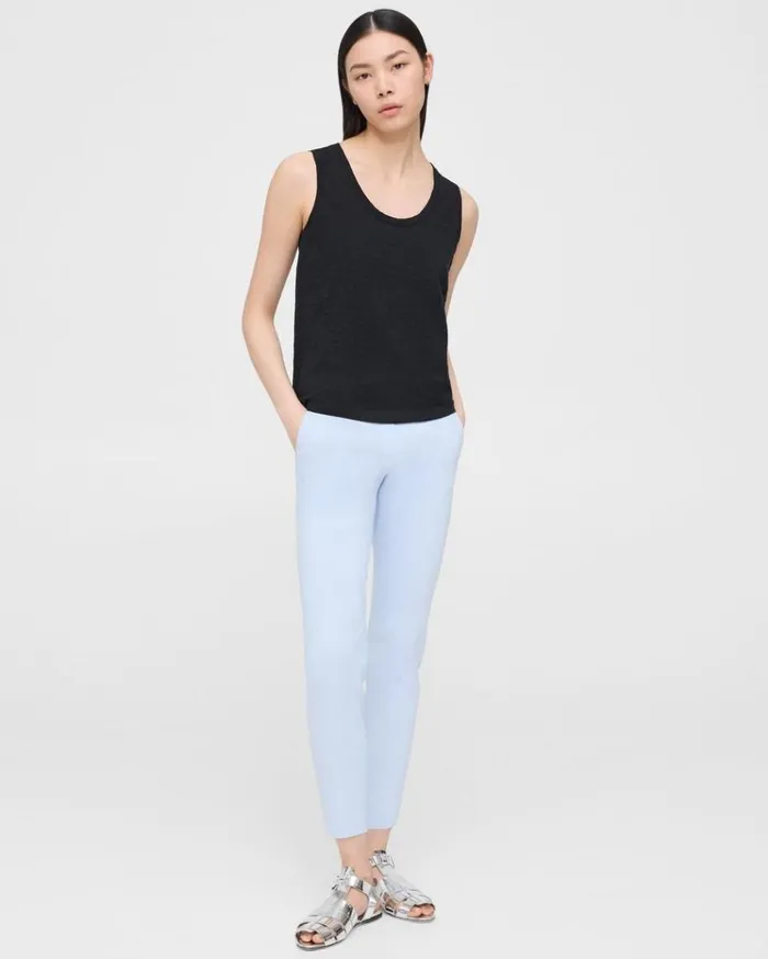 Theory Easy Tank Top In Organic Slub Cotton Black Women TShirts Tank Tops Theory Easy Tank Top In Organic Slub Cotton Black Women TShirts Tank Tops