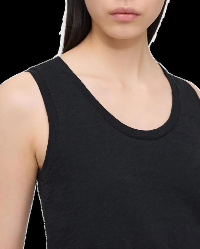 Theory Easy Tank Top In Organic Slub Cotton Black Women TShirts Tank Tops Theory Easy Tank Top In Organic Slub Cotton Black Women TShirts Tank Tops