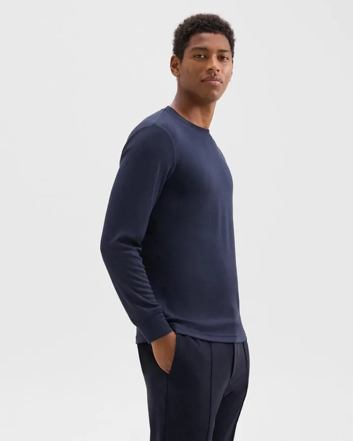 Theory Essential LongSleeve Tee In Anemone Modal Jersey Baltic Men TShirts Polos Theory Essential LongSleeve Tee In Anemone Modal Jersey Baltic Men TShirts Polos