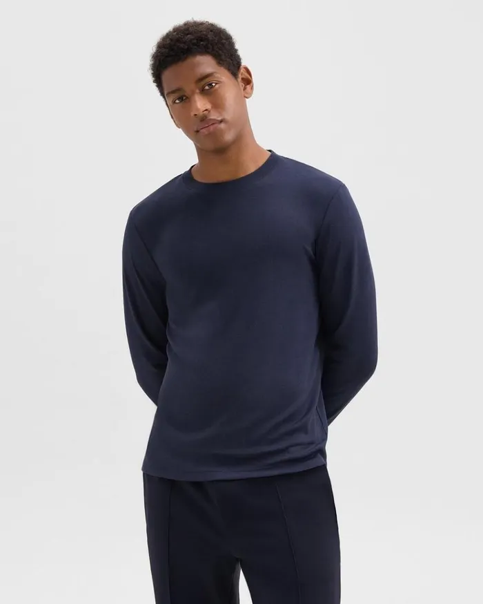 Theory Essential LongSleeve Tee In Anemone Modal Jersey Baltic Men TShirts Polos Theory Essential LongSleeve Tee In Anemone Modal Jersey Baltic Men TShirts Polos