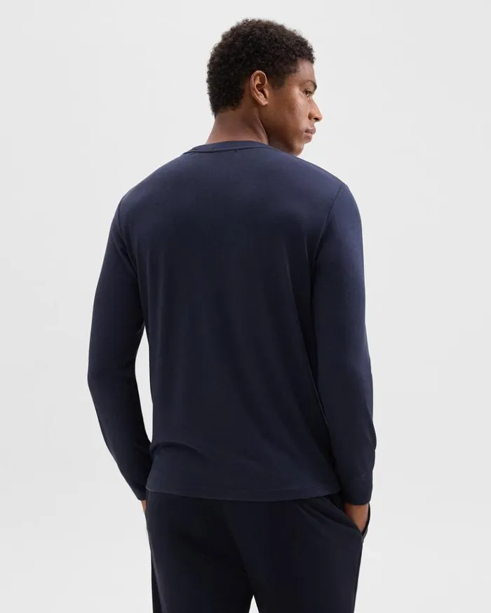 Theory Essential LongSleeve Tee In Anemone Modal Jersey Baltic Men TShirts Polos Theory Essential LongSleeve Tee In Anemone Modal Jersey Baltic Men TShirts Polos