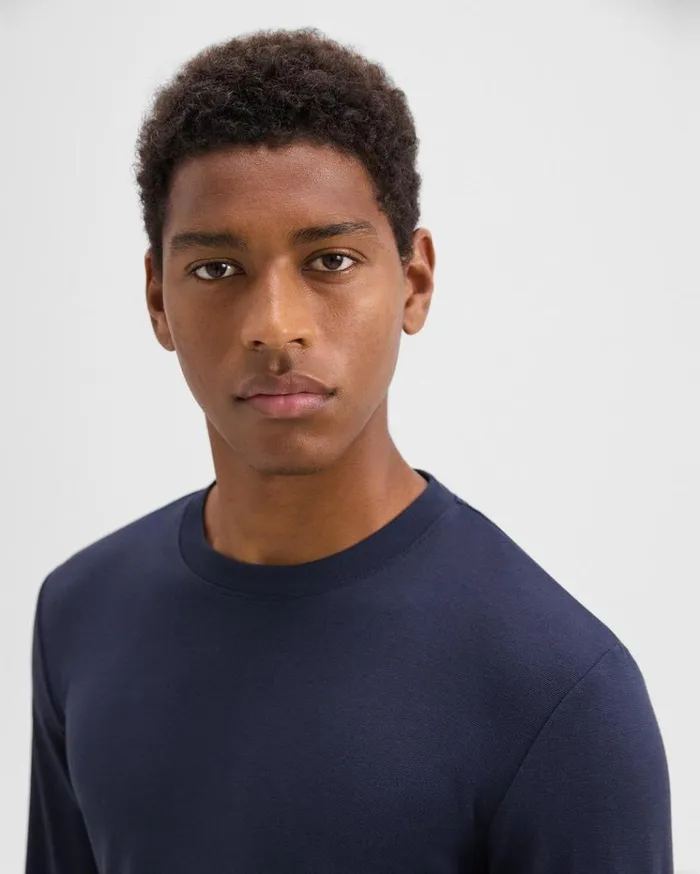 Theory Essential LongSleeve Tee In Anemone Modal Jersey Baltic Men TShirts Polos Theory Essential LongSleeve Tee In Anemone Modal Jersey Baltic Men TShirts Polos