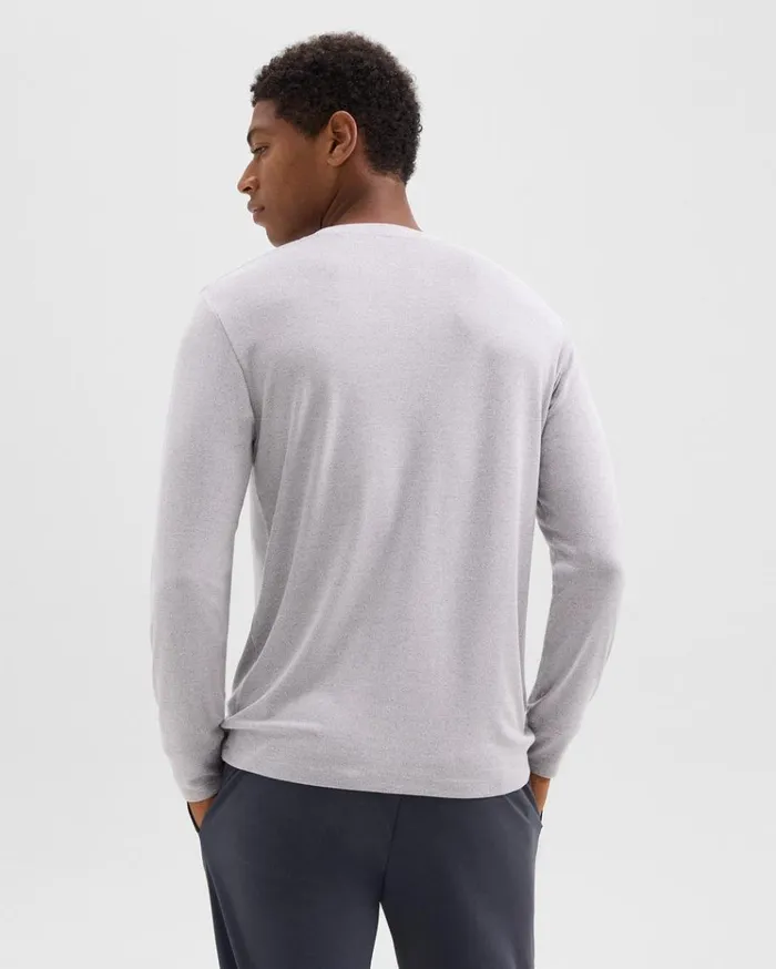 Theory Essential LongSleeve Tee In Anemone Modal Jersey Grey Multi Men TShirts Polos Theory Essential LongSleeve Tee In Anemone Modal Jersey Grey Multi Men TShirts Polos