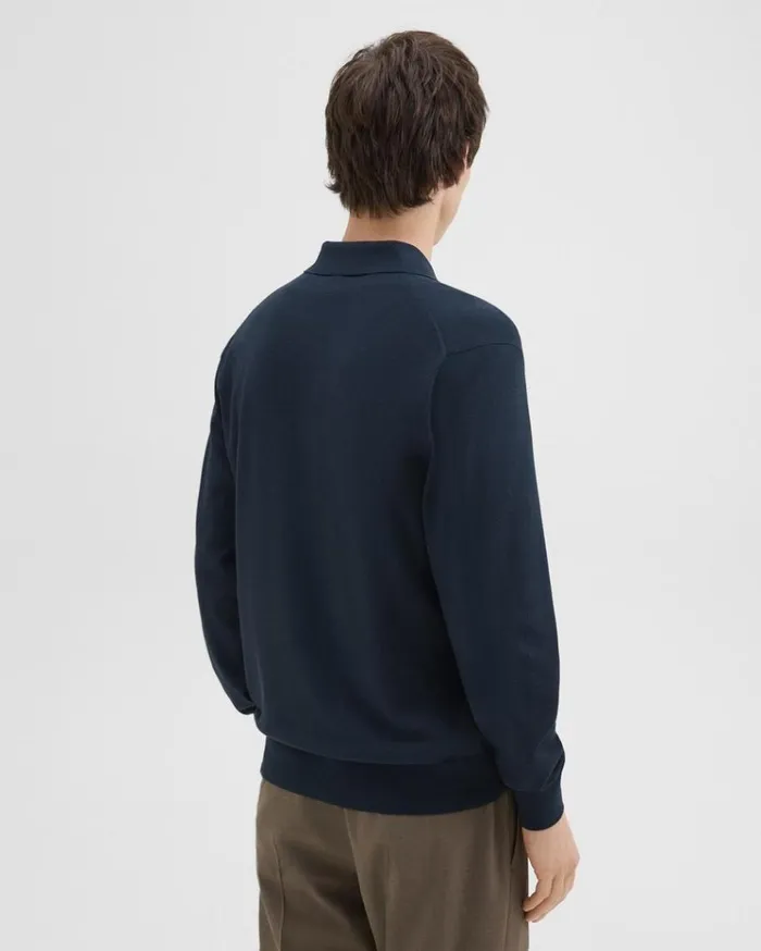 Theory Goris LongSleeve Polo Shirt In Light Bilen Baltic Men TShirts Polos Theory Goris LongSleeve Polo Shirt In Light Bilen Baltic Men TShirts Polos