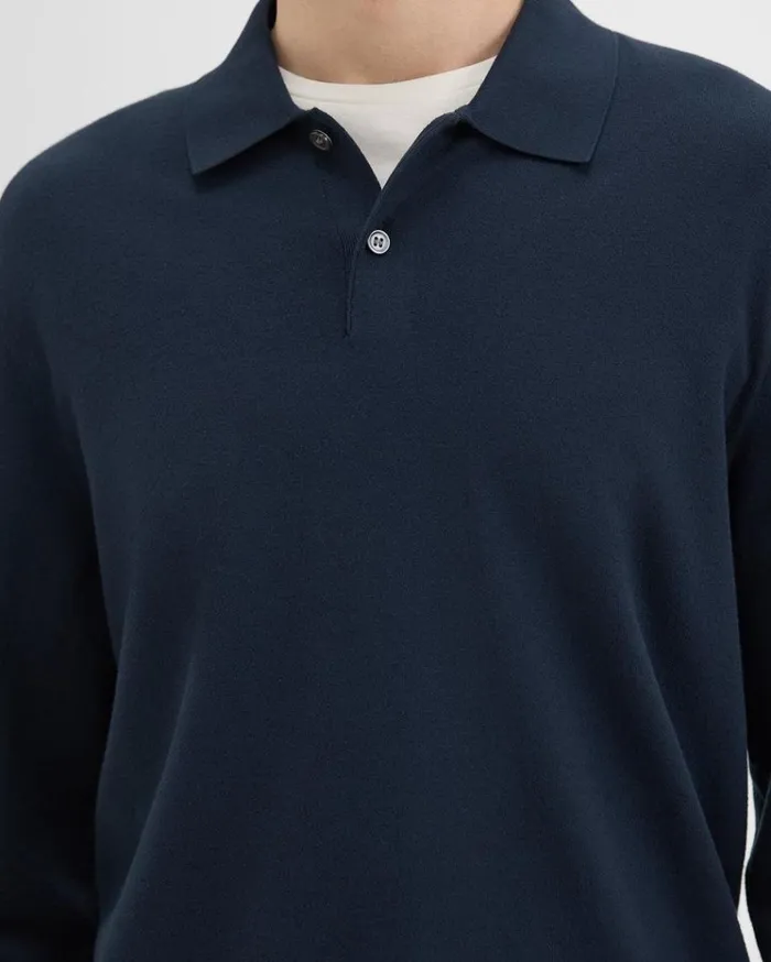 Theory Goris LongSleeve Polo Shirt In Light Bilen Baltic Men TShirts Polos Theory Goris LongSleeve Polo Shirt In Light Bilen Baltic Men TShirts Polos