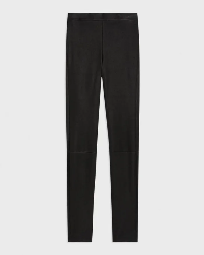 Theory HighWaist Legging In Leather Black Women Pants