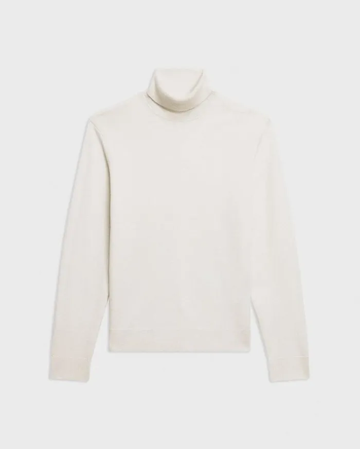 Theory Hilles Turtleneck Sweater In Cashmere Winter White Men Sweaters Cardigans Theory Hilles Turtleneck Sweater In Cashmere Winter White Men Sweaters Cardigans