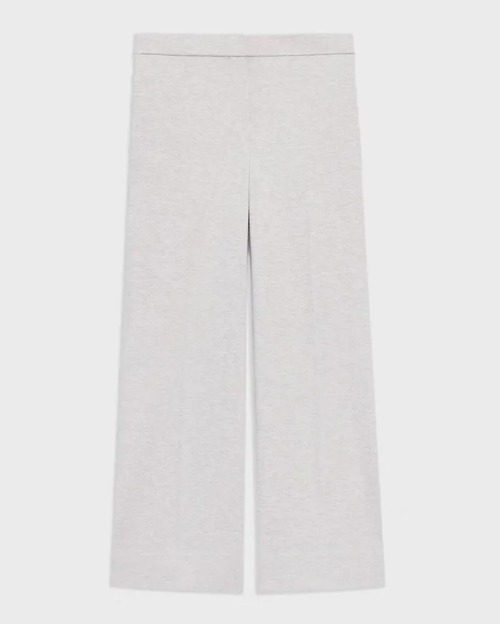Theory Kick Pant In Herringbone Knit Light Grey Melange Women Pants Theory Kick Pant In Herringbone Knit Light Grey Melange Women Pants
