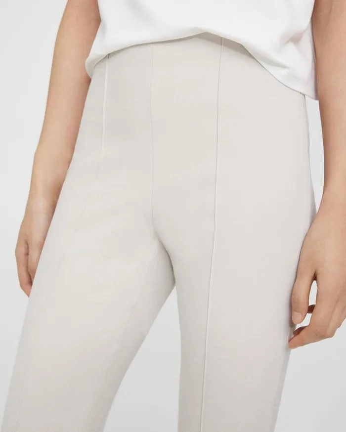Theory Pintucked Slim Pant In Stretch Cotton Sand Women Pants Theory Pintucked Slim Pant In Stretch Cotton Sand Women Pants