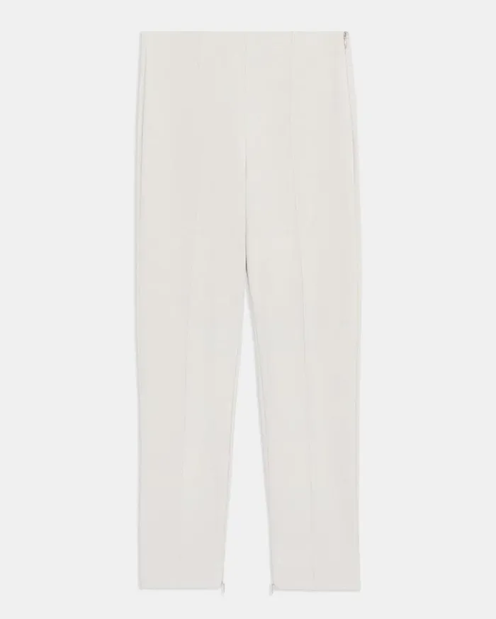Theory Pintucked Slim Pant In Stretch Cotton Sand Women Pants Theory Pintucked Slim Pant In Stretch Cotton Sand Women Pants