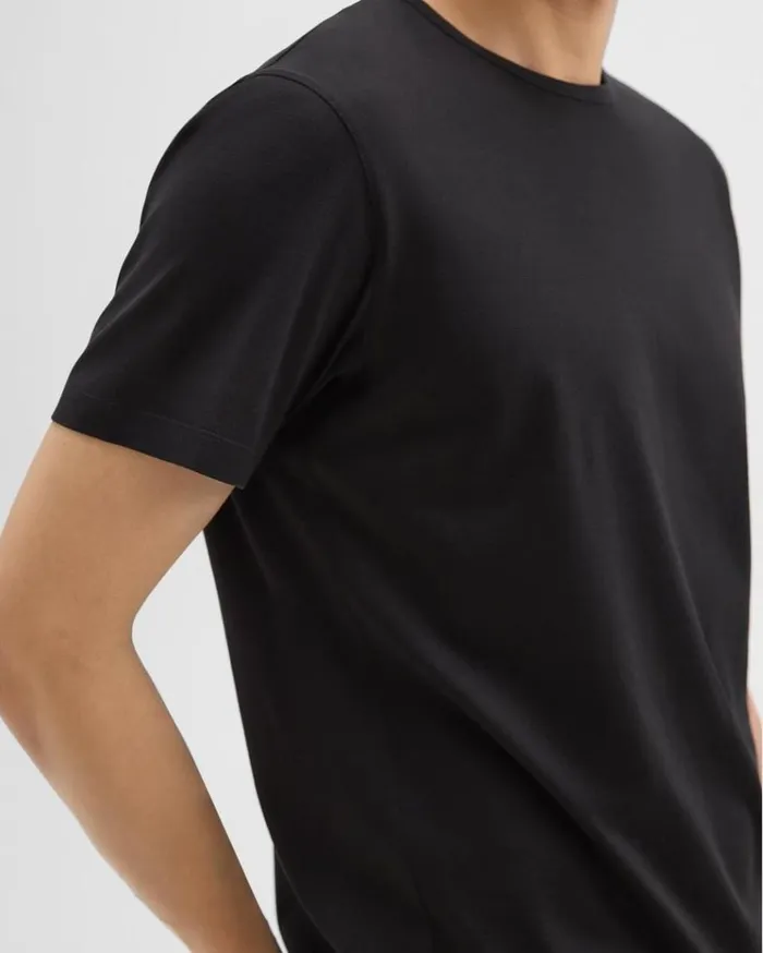 Theory Precise Tee In Pima Cotton Jersey Black Men TShirts Polos Theory Precise Tee In Pima Cotton Jersey Black Men TShirts Polos