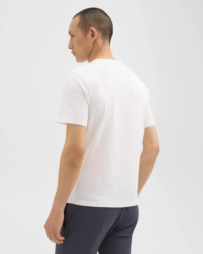 Theory Precise Tee In Pima Cotton Jersey White Men TShirts Polos Theory Precise Tee In Pima Cotton Jersey White Men TShirts Polos