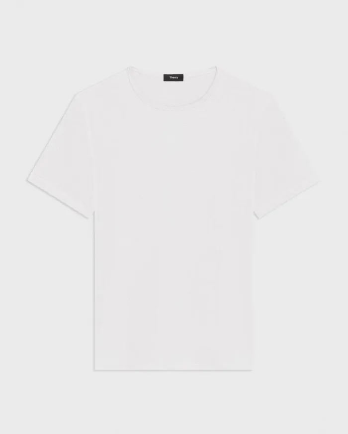 Theory Precise Tee In Pima Cotton Jersey White Men TShirts Polos Theory Precise Tee In Pima Cotton Jersey White Men TShirts Polos