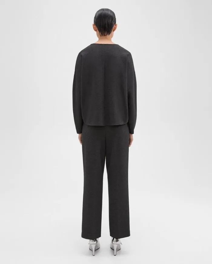 Theory PullOn Pant In DoubleKnit Jersey Charcoalblack Women Pants Theory PullOn Pant In DoubleKnit Jersey Charcoalblack Women Pants