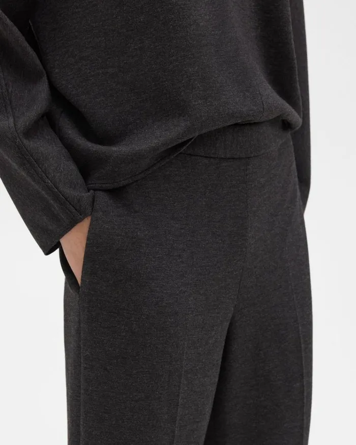 Theory PullOn Pant In DoubleKnit Jersey Charcoalblack Women Pants Theory PullOn Pant In DoubleKnit Jersey Charcoalblack Women Pants
